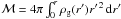\hbox{${\cal M}= 4\pi \int_0^r \rho_\mathrm{g}(r^\prime) r^{\prime\,2} \,\mathrm{d}r^\prime$}