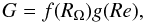 \begin{equation} G = f(\Rom)g(Re), \label{G_factor_func} \end{equation}