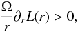 \begin{equation} \frac{\Omega}{r} \partial_r L(r)>0, \label{Rayleigh} \end{equation}
