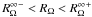 \hbox{${R_{\Omega}^{\infty}}^{-}<R_{\Omega}<{R_{\Omega}^{\infty}}^{+}$}