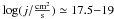 \hbox{$\log(j/\frac{{\rm cm}^2}{{\rm s}})\simeq 17.5{-}19$}