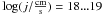 \hbox{$\log(j/\frac{\rm cm}{\rm s}) =18...19$}