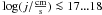 \hbox{$\log(j/\frac{\rm cm}{\rm s}) \la 17...18$}