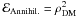 \hbox{${\cal E}_{\rm Annihil.}=\rho_{\rm DM}^2$}