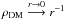 \hbox{$\rho_{\rm DM} \stackrel{r\rightarrow 0}{\longrightarrow} r^{-1}$}