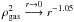 \hbox{$\rho^2_{\rm gas} \stackrel{r\rightarrow 0}{\longrightarrow} r^{-1.05}$}