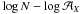 \hbox{$\log N-\log{\cal A}_X$}