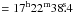 \hbox{$=17^\mathrm{h}22^\mathrm{m}38\fs4$}