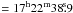 \hbox{$=17^\mathrm{h}22^\mathrm{m}38\fs9$}