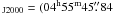 \hbox{$_{\rm J2000} =\rm (04^h55^m45\farcs84$}