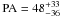 \hbox{${\rm PA}=48_{-36}^{+33}$}