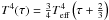 \hbox{$T^4(\tau) = \frac{3}{4} T^4_{\rm eff} \left( \tau + \frac{2}{3} \right)$}