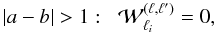 \appendix \setcounter{section}{2} \begin{equation} |a-b|>1 : \;\; \cW_{\ell_i}^{(\ell,\ell')}= 0 , \label{W3-s-ell-1} \end{equation}
