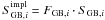 \hbox{$S^{\rm{impl}}_{{\rm{GB}},i} = F_{{\rm{GB}},i}\cdot S_{{\rm{GB}},i}$}