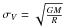 \hbox{$\sigma_{V} = \sqrt{\frac{GM}{R}}$}