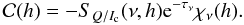 \begin{equation} \mathcal{C}(h)=-S_{Q/I_{\rm c}}(\nu, h){\rm e}^{-\tau_\nu}\chi_\nu(h). \end{equation}