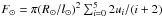 \hbox{$F_{\odot}=\pi(R_{\odot}/l_{\odot})^2\sum_{i=0}^5 2 u_i / (i+2)$}