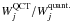 \hbox{$W_j^{\rm QCT}/W_j^{\rm quant.}$}