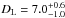 \hbox{$\DL=7.0_{-1.0}^{+0.6}$}