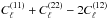 \hbox{$C_{\ell}^{(11)}+C_{\ell}^{(22)}-2C_{\ell}^{(12)}$}