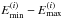 \hbox{$E^{(i)}_{\min}-E^{(i)}_{\max}$}