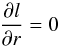 \begin{equation} \frac{\partial l}{\partial r} = 0 \label{equ:lumiuse} \end{equation}