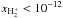 \hbox{$x_{\rm H_2^+} < 10^{-12}$}