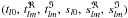 \hbox{$(t_{l0},\,t^{\Re}_{lm},\, t^{\Im}_{lm},\,s_{l0},\, s^{\Re}_{lm},\,s^{\Im}_{lm})$}