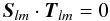 \begin{equation} \label{STeuclid} \vec{S}_{lm}\cdot \vec{T}_{lm} = 0 \end{equation}