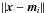\hbox{$\left\|\vec{x}-\vec{m}_i\right\|$}