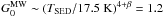 \hbox{$G_0^{{\rm MW}} \sim (T_{\rm SED}/17.5 \; {\rm K})^{4+\beta} = 1.2$}