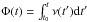 \hbox{$\Phi(t)=\int_{t_0}^{t} \nu(t'){\rm d}t'$}