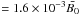 \hbox{$=1.6\times 10^{-3} \bar{B_0}$}