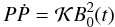 \begin{equation} P \dot{P} = {\cal{K}} B_0^2(t) \label{equ:spin-down-B(t)} \end{equation}