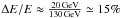 \hbox{$\Delta E/E \approx {20{\rm\,GeV}\over{130\rm\,GeV}}\simeq15\%$}