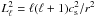 \hbox{$L_{\ell}^2 = \ell (\ell +1)c_{\rm s}^2/r^2$}