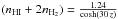 \hbox{$(n_{\rm HI} +2n_{\rm H_2}) = \frac{1.24}{\cosh(30\,z)}$}