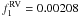 \hbox{$f_{1}^{\rm RV} = 0.00208$}
