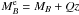 \hbox{$M_{B}^{\rm e} = M_{B} + Qz$}