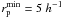 \hbox{$r_{\rm p}^{\rm min} = 5~h^{-1}$}
