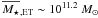 \hbox{$\overline{M_{\star}}_{\rm ,ET} \sim 10^{11.2}\ M_{\odot}$}