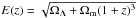 \hbox{$E(z) = \sqrt{\Omega_{\Lambda} + \Omega_{\rm m}(1+z)^3}$}