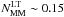 \hbox{$N_{\rm MM}^{\rm LT} \sim 0.15$}
