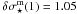 \hbox{$\delta \sigma_{\star}^{\rm m}(1) = 1.05$}