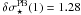 \hbox{$\delta \sigma_{\star}^{\rm PB}(1) = 1.28$}