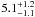 \hbox{$5.1^{+1.2}_{-1.1}$}