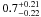 \hbox{$0.7^{+0.21}_{-0.22}$}