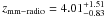 \hbox{$z_\mathrm{mm-radio}=4.01^{+1.51}_{-0.83}$}