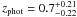 \hbox{$z_\mathrm{phot}=0.7^{+0.21}_{-0.22}$}