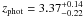 \hbox{$z_\mathrm{phot}=3.37^{+0.14}_{-0.22}$}